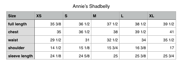 shadbelly-size-chart
